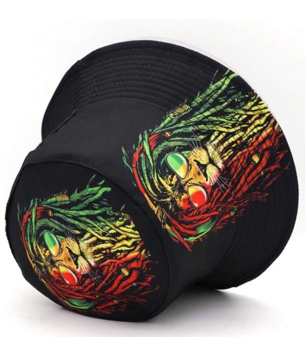 Unisex Jamaican Rasta Reggae Judah Lion Bucket Hat